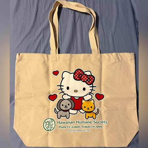 Handbags - Hawaiian Humane Society x Sanrio Hello Kitty Canvas Tote Bag